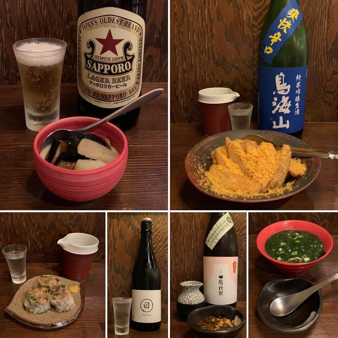 くろさんのインスタグラム写真 - (くろInstagram)「今週もお疲れちゃんでした🍺🍶  奥沢の和風中華と美味しい日本酒が呑めるお店OZ  〆のおまかせ飯が絶品でした😋←ホッキ貝とイカと青海苔でめちゃ旨っ  ってか、この悪天候でほぼ満席ってスゲ🈵  #日本酒と和風中華OZ #奥沢OZ #OZ奥沢 #PFからすみまみれ #焼売 #陳麻婆豆腐 #奥沢中華 #町中華ならぬ変態中華 #変態中華 #日本酒と和風中華 #奥沢日本酒 #奥沢居酒屋 #自由が丘居酒屋 #奥沢グルメ #奥沢ディナー #自由が丘グルメ #自由が丘ディナー #赤星が飲める店 #美味しい日本酒が飲める店 #鳥海山 #日日 #福乃香 #かがた屋酒店頒布会 #かがた屋別注 #かがた屋酒店 #日本酒好きな人と繋がりたい #くろ呑み喰い」6月2日 21時16分 - m6bmw