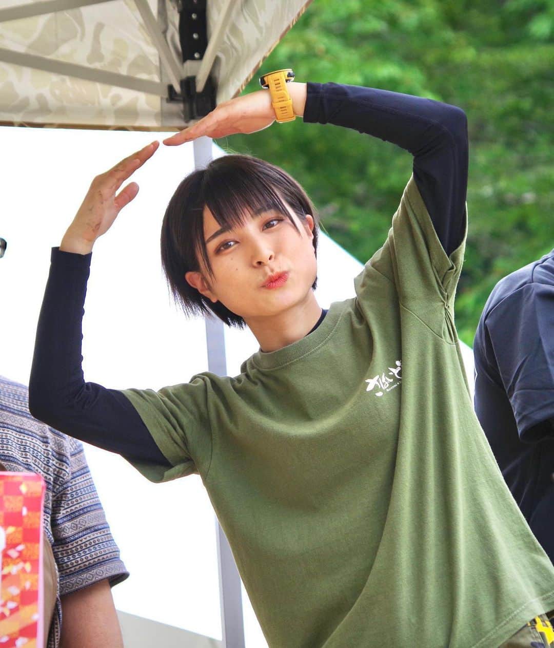 かほなんのインスタグラム：「先日の写真！ #クオーレの里 にて！ 全部ファンの方が撮ってくれた写真です😆Twitterから頂きました！ (Twitterの方には別の写真を載っけてます〜！)  素敵に撮ってくれてありがとうーー！！！📸✨  次のトークショー(静止画撮影OK)は、6/18(日)のホームセンターバロー浜松浜北店でのイベントです〜！！ 是非遊びにきてねー！静岡県浜松市です👍✨  #さばいどる  #かほなん」