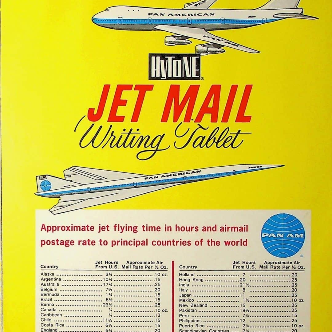 フィリップ・P・キーンのインスタグラム：「From my collection. @pan.am.museum @panam_mech @sticknobillsposters #vintage #advertising #luggage #airline #memorabilia #flight #aviation #commercial#writing #letter #SST #747 #jet」
