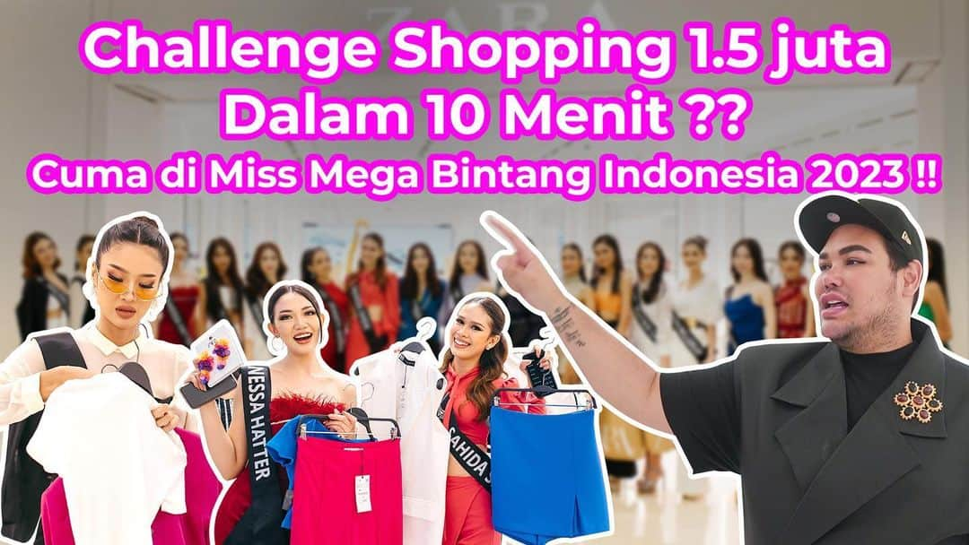 Ivan Gunawanさんのインスタグラム写真 - (Ivan GunawanInstagram)「Shopping time but make it a challenge. All the finalists Miss Mega Bintang Indonesia 2023 should spend 1.5 million rupiah in 10 minutes at Zara Store, can you imagine how stressful they are !  Go check my YouTube Channel! Don't forget to LIKE, COMMENT and SUBSCRIBE! —————— #ivangunawan #supermegabintang #igunsupermegabintang #ivangunawansupermegabintang #ivangunawanyoutubechannel」6月2日 21時50分 - ivan_gunawan