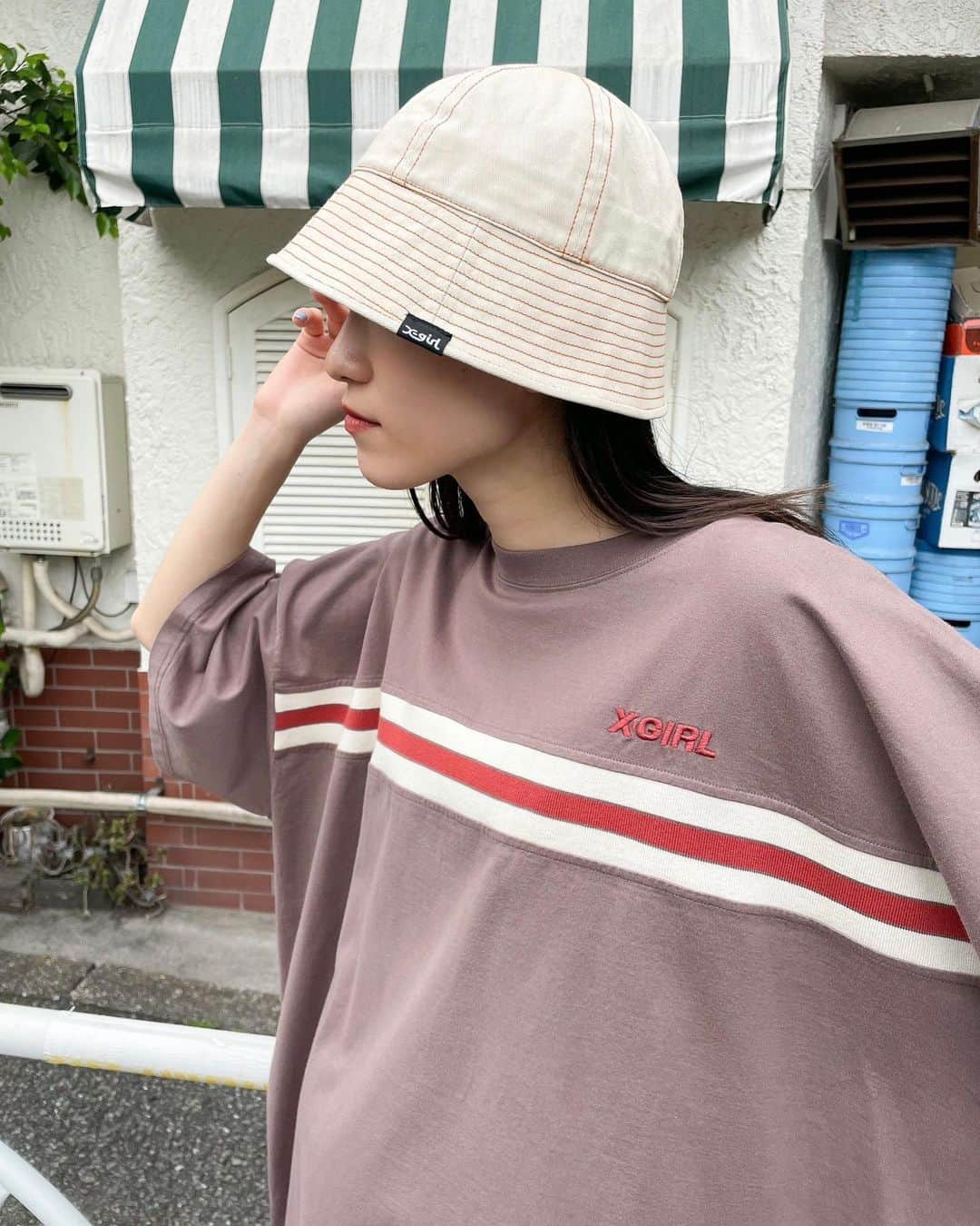 XGIRL_ootdさんのインスタグラム写真 - (XGIRL_ootdInstagram)「#xgirl_ootd @ayanaaan_26 158cm 　 XLARGE/X-girl SHINJUKU STAFF 　 ----------------------------------------------- ▪️STRIPED S/S BIG TEE DRESS ￥8,250(税込) ▪️SAILOR HAT ￥5,500(税込) -----------------------------------------------  #xgirl #xgirljp #エックスガール #ストリートコーデ #ストリート系女子 #ストリート女子 #ストリートファッション #ビッグt #ロゴt #tシャツ #tシャツワンピ #y2k #y2kファッション #y2kstyle」6月2日 21時52分 - xgirl_ootd