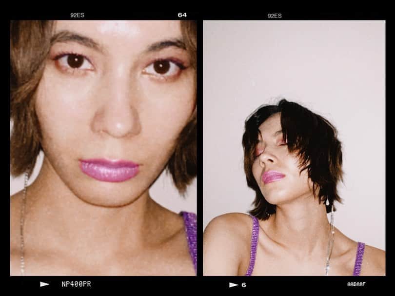 マリークレアのインスタグラム：「* purple&pink vibes🧞‍♀️💜  #marieclaire_makeup_ #marieclaire_fashion_」