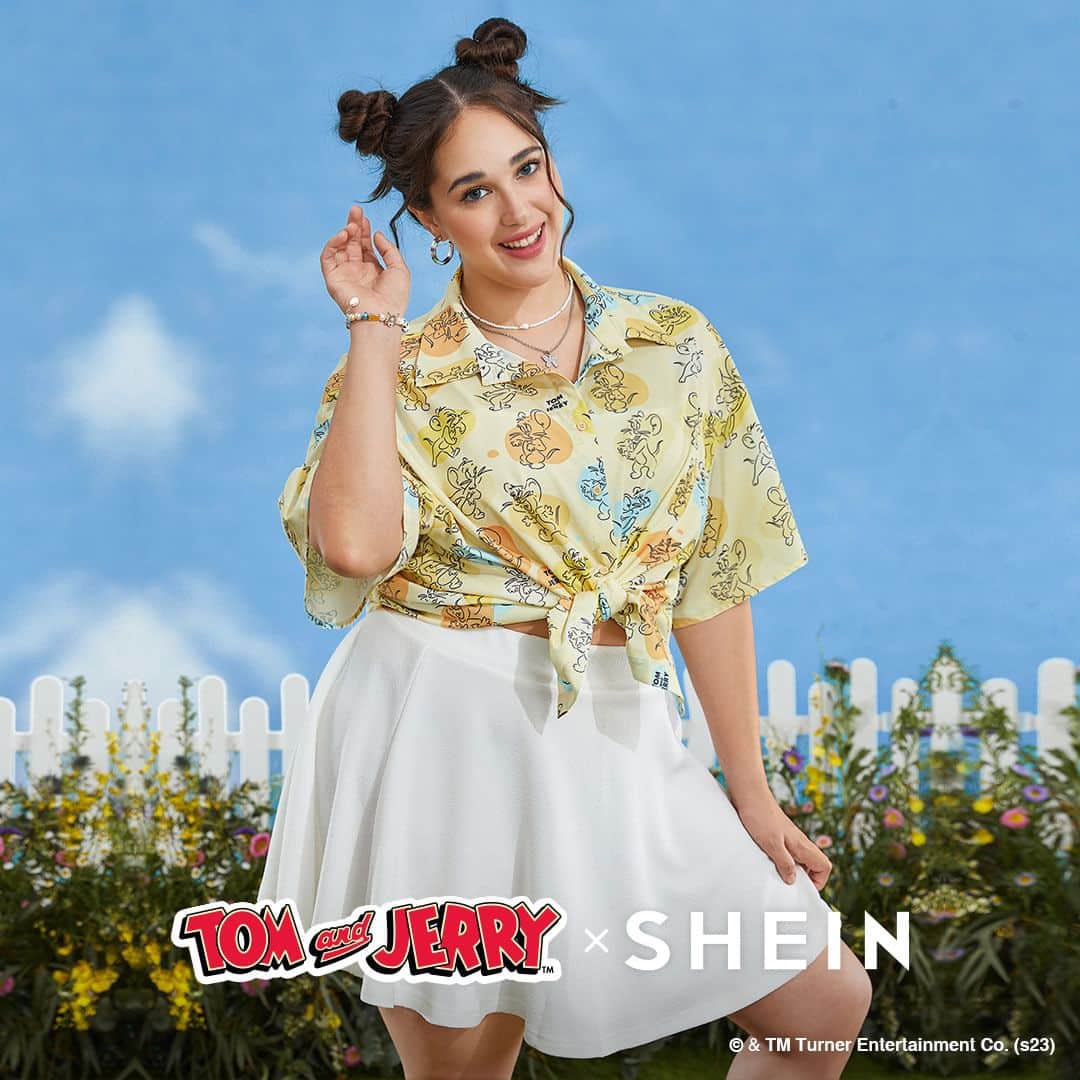 SHEINのインスタグラム：「Embrace the vacation vibes with our Tom & Jerry 'Island Escape' collection. It's time to soak up the sun and enjoy the perfect summer getaway. ☀️🌴  🔗:https://shein.shop/fm23hpp  #TOMANDJERRYXSHEIN #TOMANDJERRY #SHEINforAll #SHEIN  *Available globally」