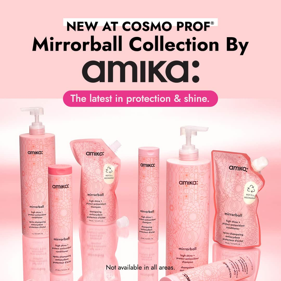 CosmoProf Beautyさんのインスタグラム写真 - (CosmoProf BeautyInstagram)「NEW at Cosmo Prof! The Mirrorball Collection by @amikapro is here!! 🔮   Get shiny hair from every angle. Boost your shine by 45%* - give your clients that glossy summer hair they're looking for! ✨   Link in bio to shop & learn more!  #amika #amikamirrorball #cosmoprofbeauty #licensedtocreate #shinyhair」6月2日 23時00分 - cosmoprofbeauty