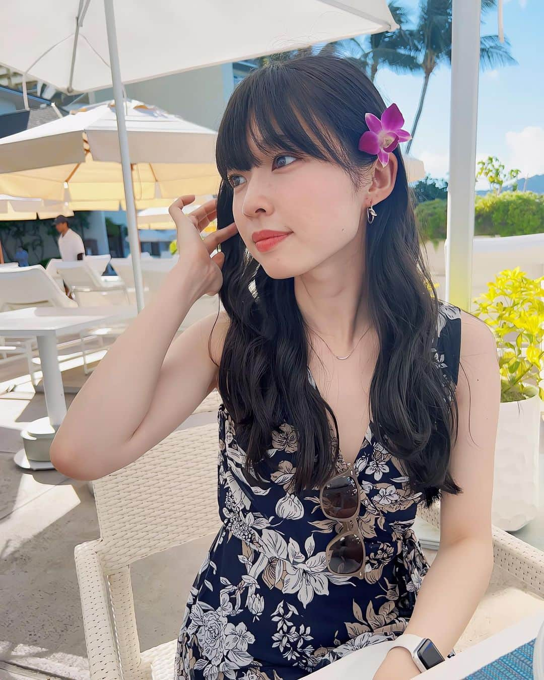 齋藤万莉奈のインスタグラム：「ハレクラニ🌺🤍」