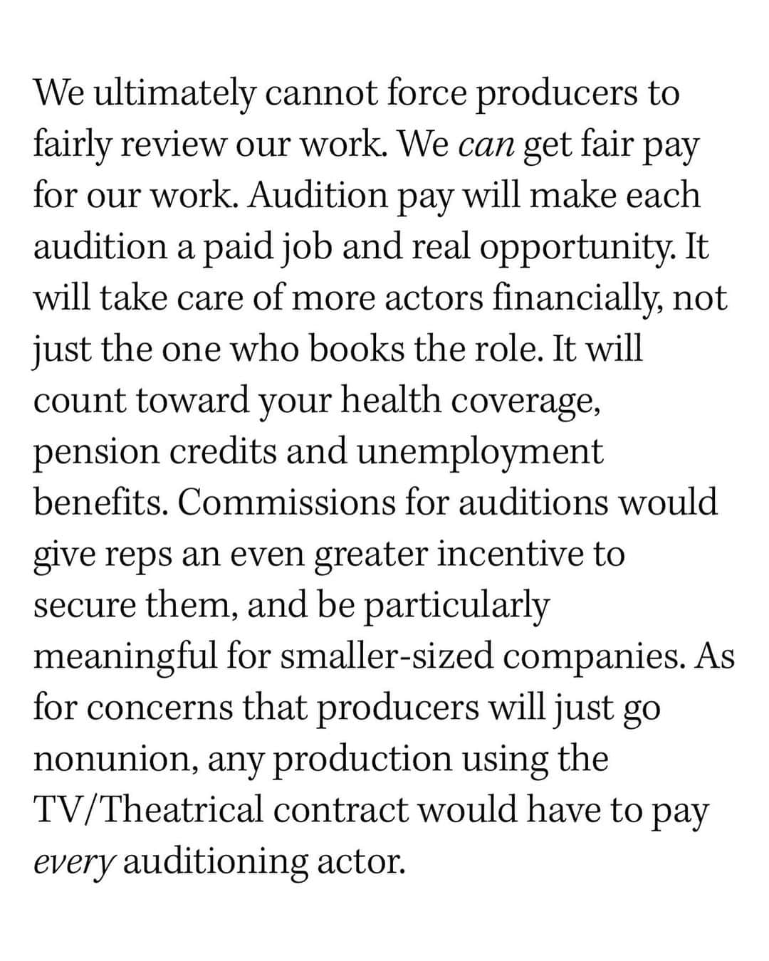 タヴィ・ゲヴィンソンさんのインスタグラム写真 - (タヴィ・ゲヴィンソンInstagram)「Audition pay is in the @sagaftra contract but most performers don’t know about it! So I wrote this for @hollywoodreporter using what I’ve learned as a founding volunteer of @auditionsarework. I tried to distill our amazing group’s work over many months and to understand why it’s somehow radical for actors to talk about their owed wages. Link in bio to read in full ☀️ Thank you @vanessalchester @teeocho @iamtelesmar @carynwestsfa for refining these points with me 💛 join us Thursdays on zoom for @auditionsarework office hours 😃」6月3日 1時18分 - tavitulle