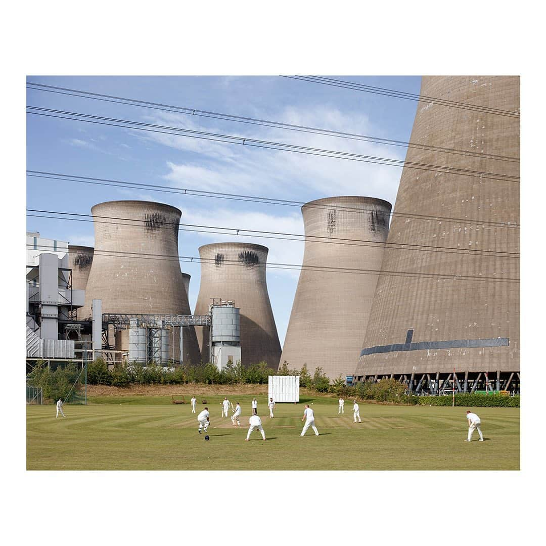 Margaret Howellさんのインスタグラム写真 - (Margaret HowellInstagram)「BRITISH COOLING TOWERS -  SCULPTURAL GIANTS   EXHIBITION 03 JUNE - 18 JUNE 34 WIGMORE STREET LONDON W1   In association with the Twentieth Century Society, an exhibition chronicling the silent sculptural beauty of cooling towers, examining the lasting impact they have had on the British landscape and what the immediate future of the last remaining towers could hold.   Ferrybridge Power Station Cricket Club and Ferrybridge C Power Station, Yorkshire Luke O’Donovan, 2019  #MargaretHowell @c20society」6月3日 2時03分 - margarethowellltd