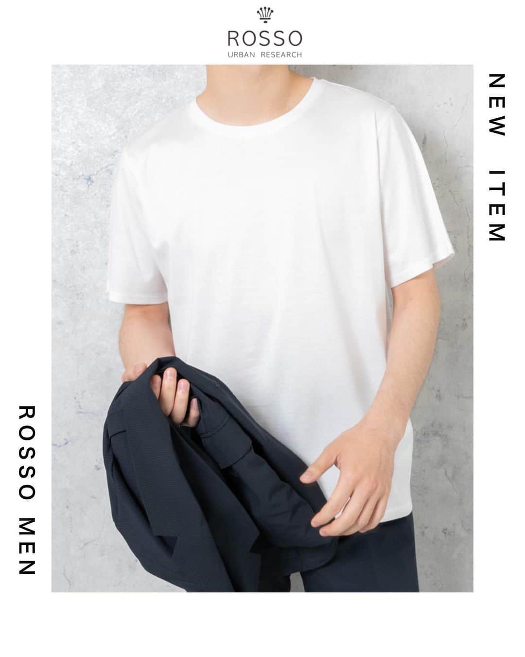 ROSSO MENのインスタグラム：「・  @urban_research_rosso_men ↑他の投稿もチェック！！  【ジャケットのインにはコレ!上品に決まる最適解インナー】  ジャパンクォリティのコットンきれいめインナーが登場  これさえ取り入れればジャケットやシャツを羽織っても品のある見た目を損なわず、快適な着心地  綿の中でも繊維調が長い高品質のインド綿にシルケット加工を施し、適度なハリ感と豊かな発色  肌さわりはスムースで上品な質感がきれいめにアジャストします。 ーーーーーーーーーーーー 《画面をタップすると商品詳細をご覧いただけます》  【ITEM】　 コンパクトスムースコットンTシャツ カラー: WHITE , LIGHT GRAY , NAVY サイズ : M , L ￥6,050（tax in)  ーーーーーーーーーーーー  .  #メンズ #urbanresearch #アーバンリサーチ #urbanresearchrossomen#アーバンリサーチロッソメン #春服コーデ #夏服コーデ #大人カジュアル #きれいめカジュアル #大人カジュアルコーデ #きれいめカジュアルコーデ #ギフト #ギフトにおすすめ #おすすめギフト #ootd #スタイリング #スタッフスタイリング#リール #リール動画 #大人きれいめコーデ #着映えコーデ #メンズファッション #大人カジュアルスタイル #おでかけコーデ #お出かけコーデ」