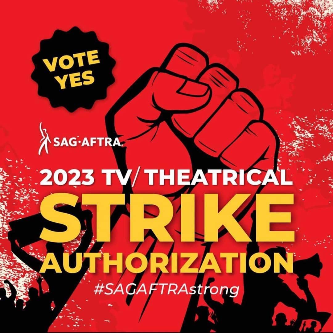 福原かれんのインスタグラム：「Reposting @jack_quaid  ・・・ PLEASE vote yes on this, fellow @sagaftra members. This won’t trigger a strike but it will give us some major leverage should the AMPTP not agree to our terms in the upcoming negotiation. This is a fight for a living wage for all performers and possibly for the future of our profession as we know it. We got this. Spread the word. #sagaftrastrong #wgastrong」