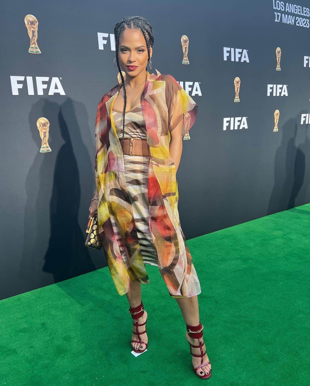 クリスティーナ・ミリアンのインスタグラム：「Talking bout goals.. attended the kicking off party for @fifaworldcup.. World Cup 2026 is coming to LA! Bestie and I tryna secure our tickets asap 😛🚀🥅 *Thanks to @drakeshollywood for an amazing dinner afterward.」
