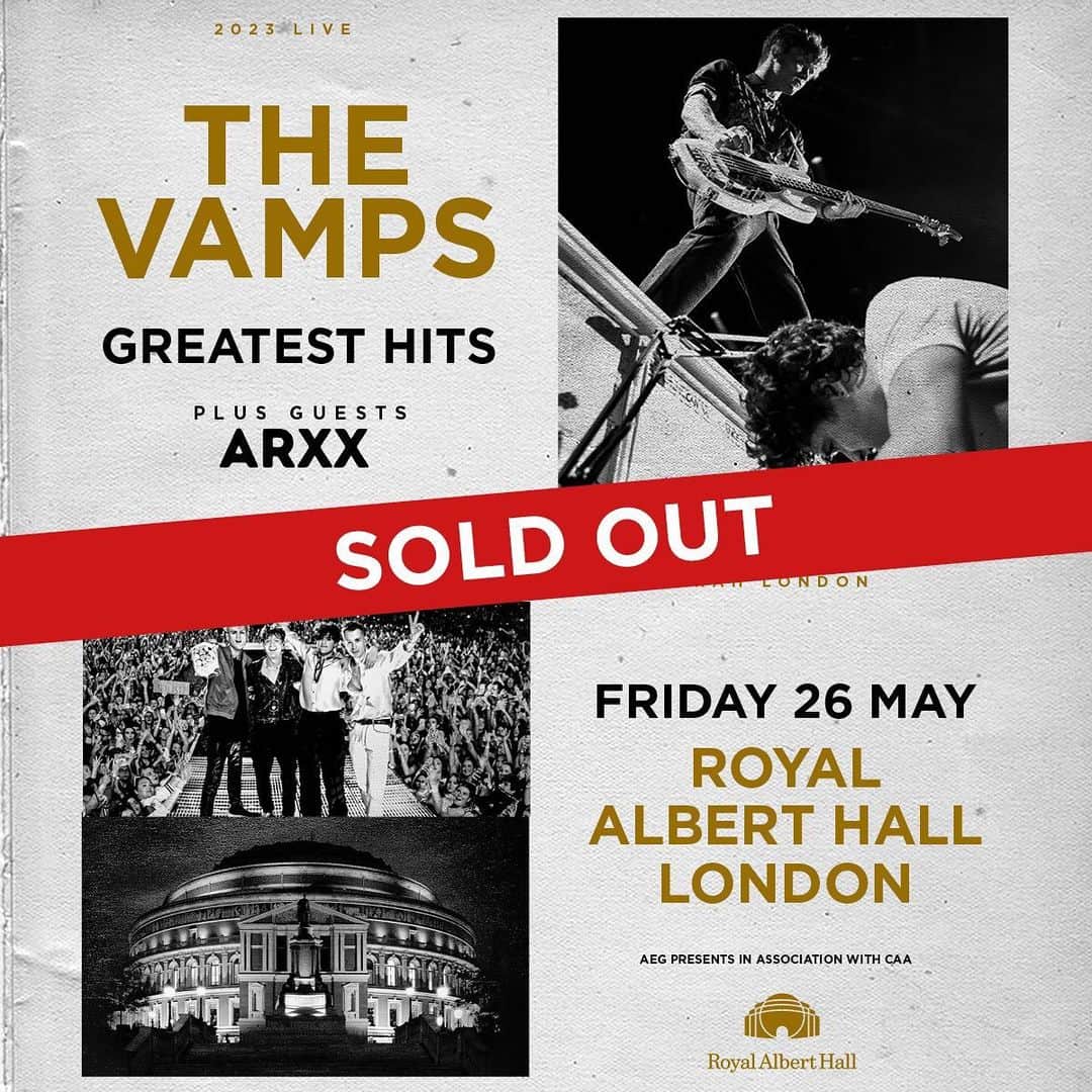 The Vampsのインスタグラム：「A week to go until our sold out @royalalberthall show and we are so excited to see all of your faces!! We will be joined by @Arxxband and would love to see you all dressed to impress. It is the Royal Albert Hall after all!」