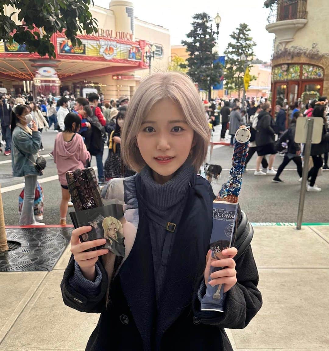 のインスタグラム：「結構好評だった髪型ボブの世界線の私です。笑　#ボブ #usj #ユニバ #ootd #韓国ヘア」