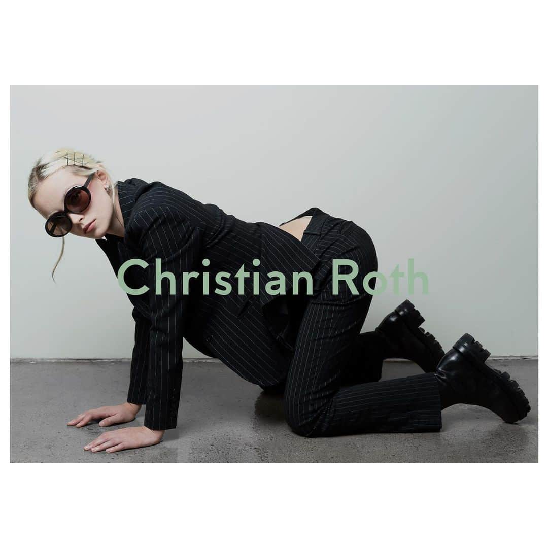 クリスチャンロスのインスタグラム：「Christian Roth,  Series 4001 sunglasses Juliana Bittner 🤍 photographed by Alexander DiGenova」
