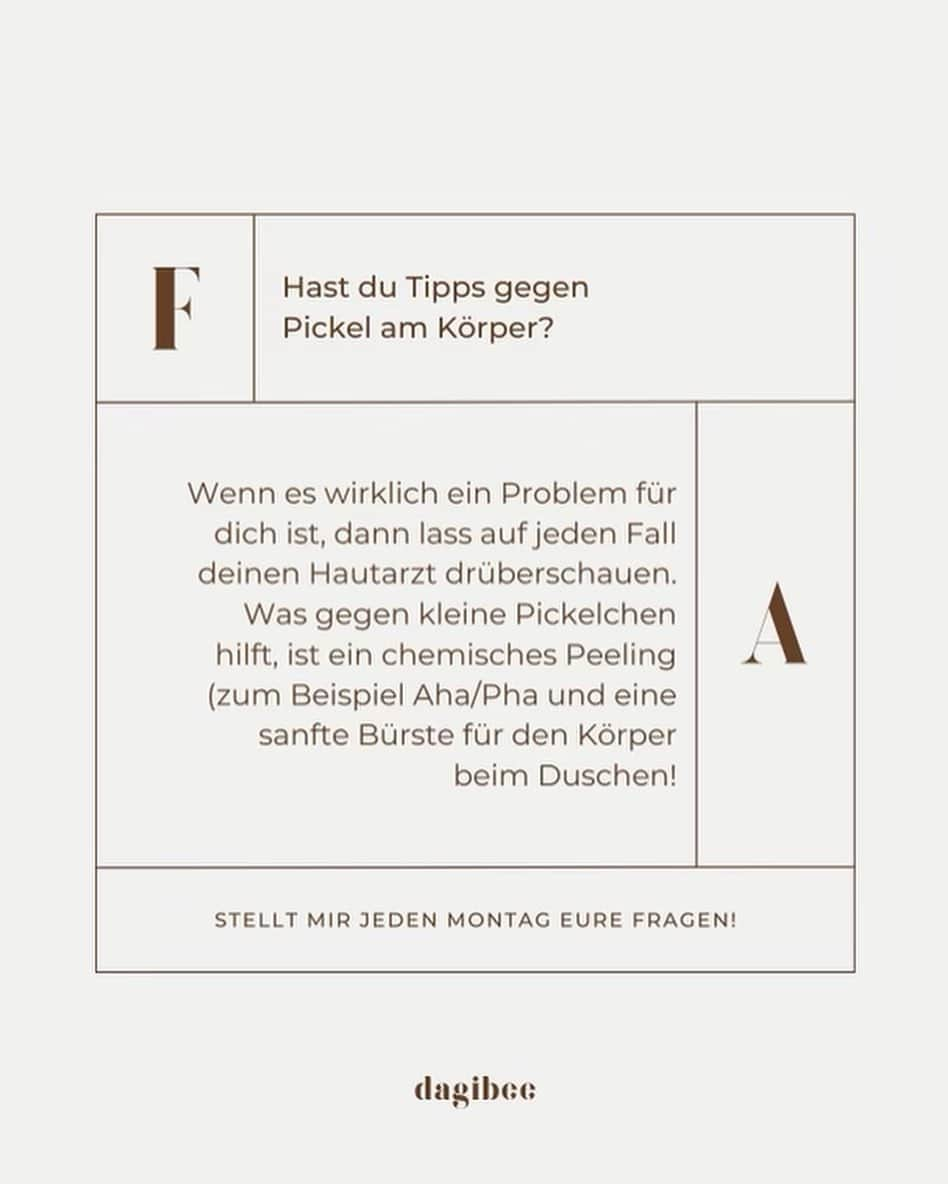 Dagi Beeさんのインスタグラム写真 - (Dagi BeeInstagram)「Eure Fragen der Woche 🫶🏼 Das erste mal kn einem Feedpost zusammengefasst ✨ was haltet ihr von der Idee, dass ich das nach jeder „10 Fragen am Montag“ Runde mache ?  Schreibt mir eure Gedanken zu den Fragen - bin gespannt 🤍 #10FragenamMontag」5月19日 21時00分 - dagibee