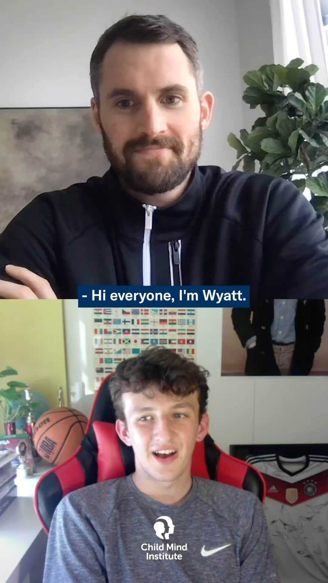 ケビン・ラブのインスタグラム：「It was great to talk with Wyatt, a 16-year old student in New York, about anxiety in recognition of Mental Health Awareness Month for the @childmindinstitute .  Struggling with mental health issues along with the everyday stressors of life can sometimes feel overwhelming and isolating, but talking about these challenges can help you get the support you need. Follow the @childmindinstitute this May for more stories. While things may be hard now, #YouGotThis!」