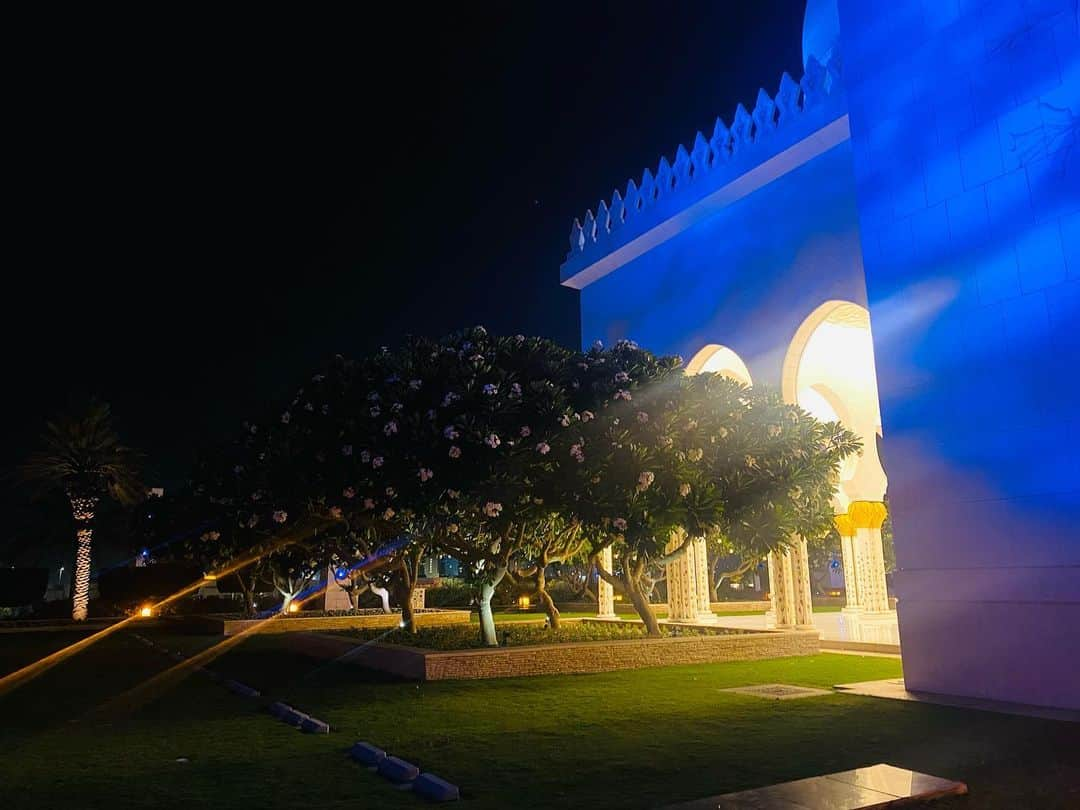 ユナ・デュフネさんのインスタグラム写真 - (ユナ・デュフネInstagram)「📍Grande Mosquée, Sheikh Zayed, Abu Dhabi 🇦🇪 . . . #mosqueeabudhabi #sheikzayedgrandmosque #AbuDhabi #millesetunenuits #Blue #Night #Lights」5月19日 23時48分 - youna_d