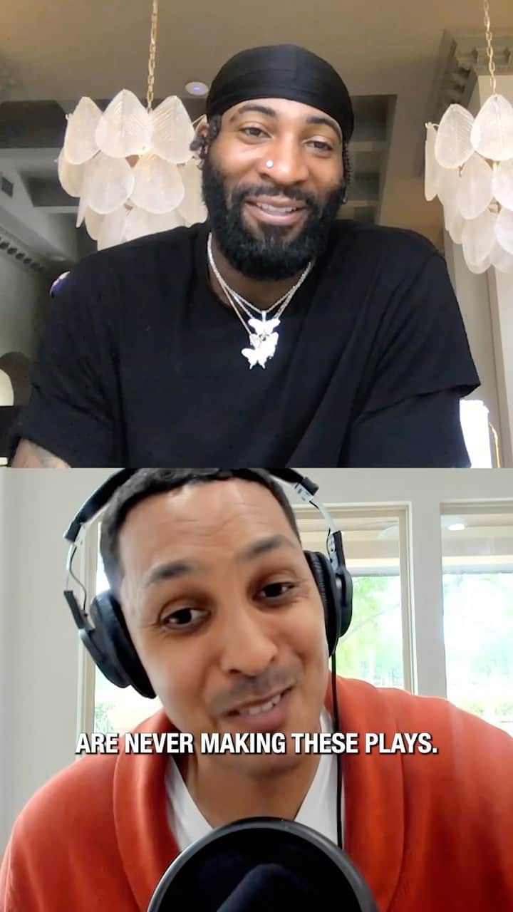 アンドレ・ドラモンドのインスタグラム：「This week on @NBARookieLife w/ @RyanHollins, @drummond discusses becoming a great rebounder, mental health in the NBA, & highlights like his famous “Deuces” play vs @MiamiHeat.  🔊- link.chtbl.com/nbarookielife」
