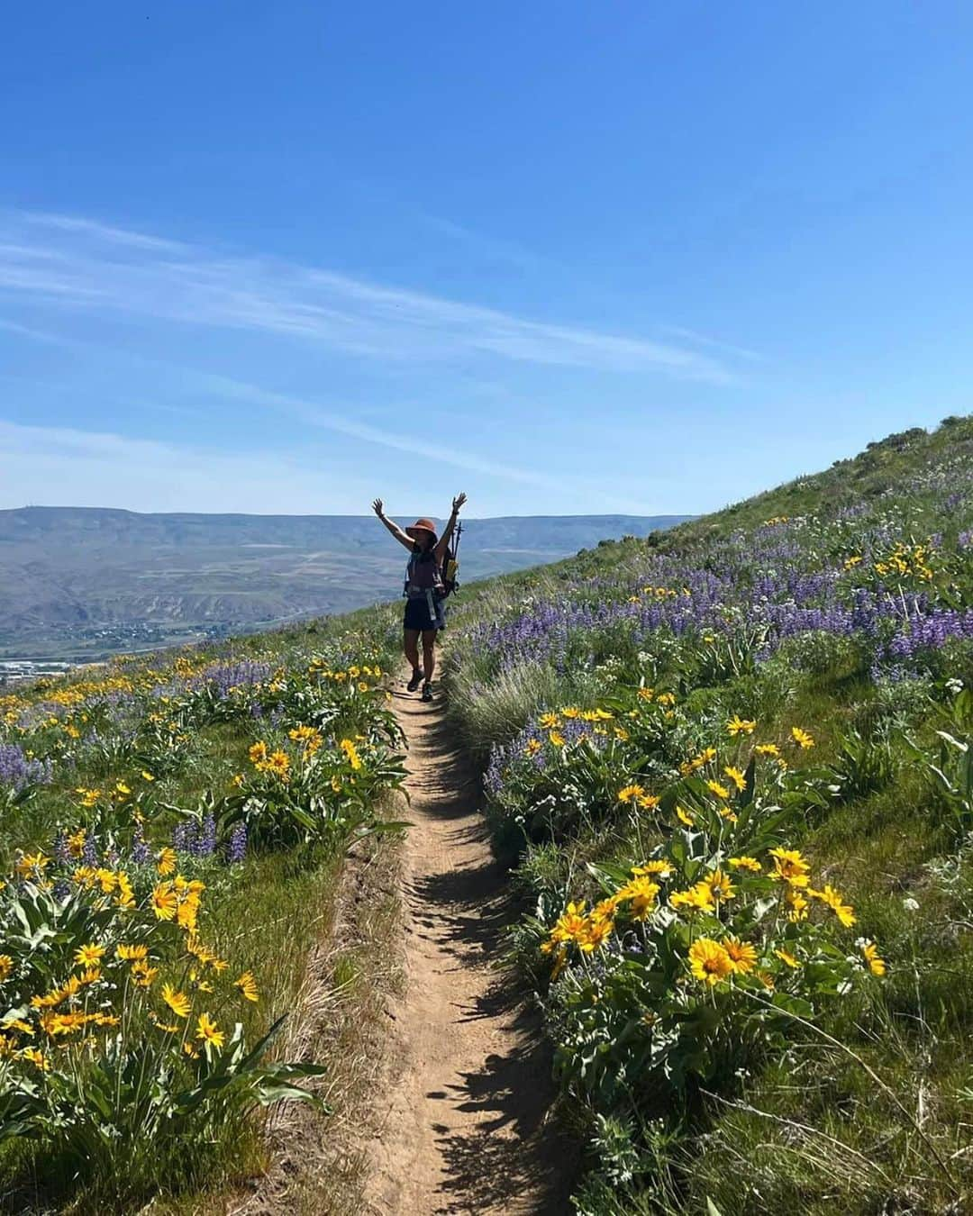 オボズのインスタグラム：「52 hikes...loading!  The Over 50 Outside 2023 group is on their way to completing the @52hikechallenge this year.  With flowers blooming and an occasional mid-hike rain shower, the women are hitting the trail and embracing all that spring has to bring.  Over 50 Outside is a supportive community of women over the age of 50 who are exploring the outdoors together.  We can't wait to see which adventures come next.   #obozfootwear #truetothetrail #O50O #Over50Outside #52Hikes #52HikeChallenge #SpringHiking #HikingFootwear #Osprey #OutdoorResearch #adventures #hikingboots」