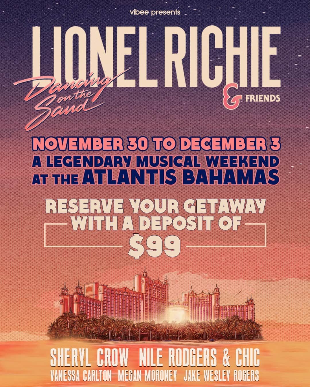 ナイル・ロジャースさんのインスタグラム写真 - (ナイル・ロジャースInstagram)「Excited to be joining my friend @LionelRichie for #DancingOnTheSand at Atlantis Bahamas. Come join us, and book your 3 night tropical getaway NOW at: https://vbee.co/lionel  See you there!」5月20日 2時23分 - nilerodgers