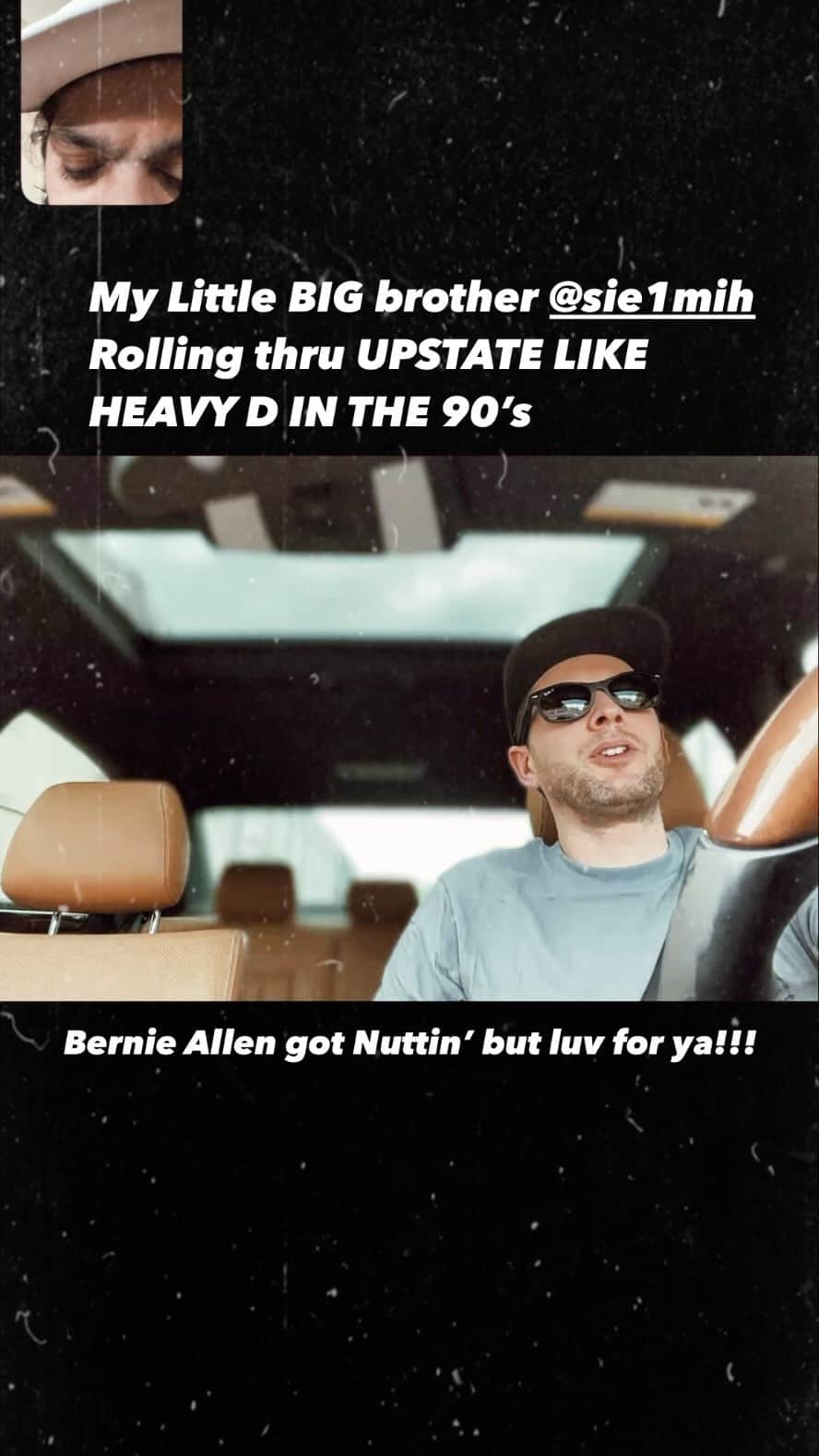 トラビ・マッコイのインスタグラム：「My lil’ BIG brother @sie1mih rolling thru Upstate like Heavy D in the 90’s!!!! Bernie Allen got NUTTIN’ but love for ya baby!!!-💙™️」