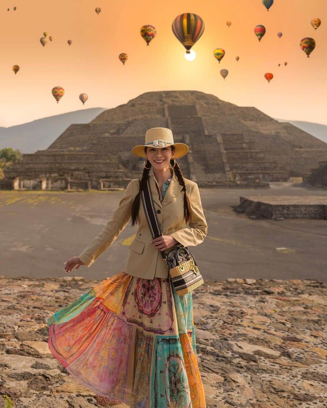 ジェイミー・チュアのインスタグラム：「Do not go where the path may lead; go instead where there is no path and leave a trail.  📍Teotihuacan, Mexico」