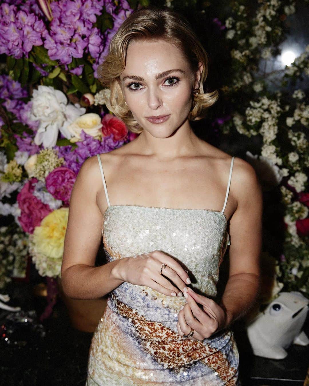 アナソフィア・ロブのインスタグラム：「Thanks for bringing your sparkle State-side @mazarin_paris and thank you for a lovely evening @modaoperandi !」