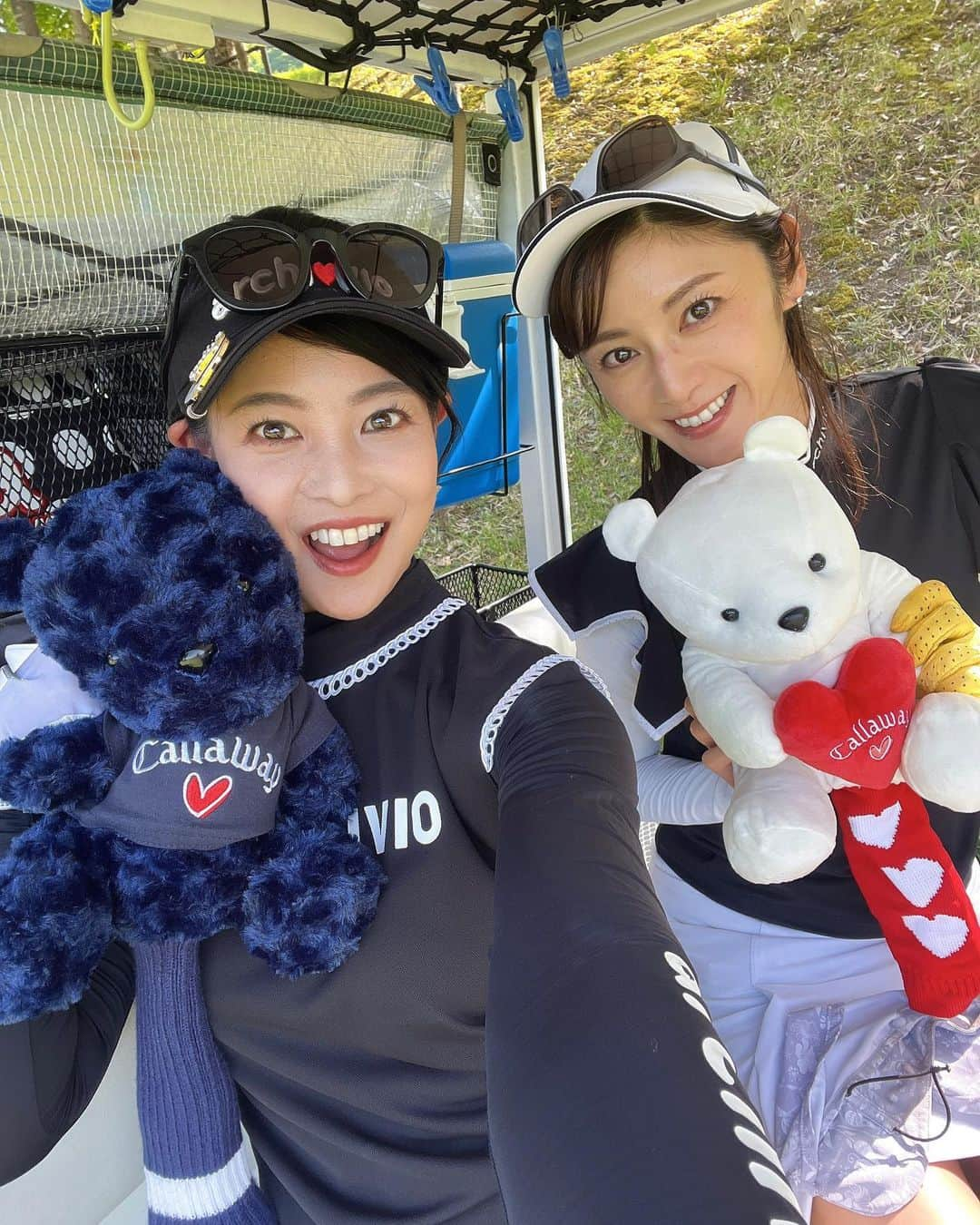 原史奈さんのインスタグラム写真 - (原史奈Instagram)「先日のゴルフ⛳️ 玲奈ちゃんのキャロウェイくまちゃんとっても可愛い❤️ しろくま好きとしてはたまらない可愛さ🐻‍❄️ #calloway #ウッドカバー #しろくま #可愛い #原史奈  #ゴルフ #ゴルフレッスン #ゴルフ女子 #ゴルフ大好き #golf #ゴルフウエア #ゴルフコーデ #ゴルフグッズ #ゴルフ動画 #ping #ピン #ping女子 #gle2 #g410 #even #archivio #アルチビオ #cuartounited #instagolf」5月20日 7時28分 - fuminahara