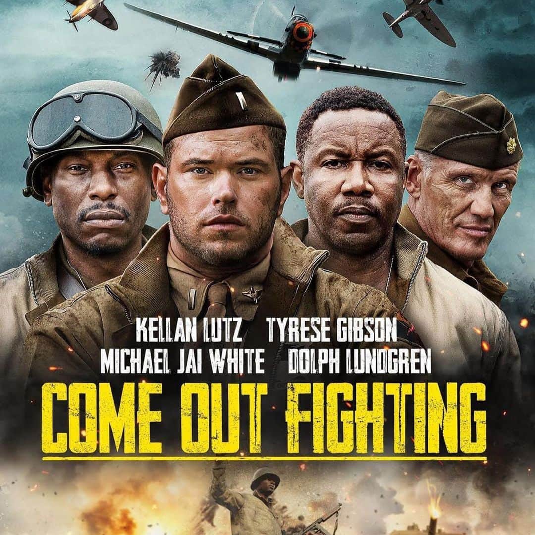 ケラン・ラッツのインスタグラム：「It’s out!!!  #Repost @officialmichaeljai ・・・ COME OUT FIGHTING is out TODAY! In theaters and on demand!!! #WWII #action #drama #michaeljaiwhite」