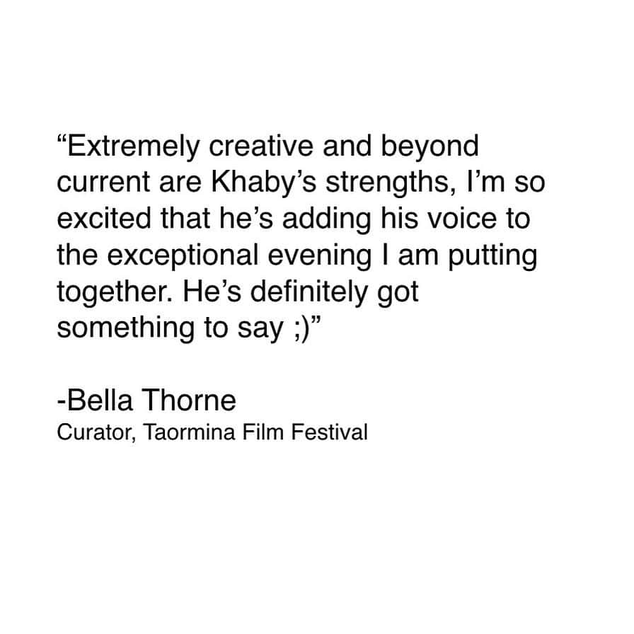 ベラ・ゾーンさんのインスタグラム写真 - (ベラ・ゾーンInstagram)「THRILLED to announce that @khaby00 will be a part of our Shorts night at the Taormina Film Festival!」5月20日 8時13分 - bellathorne