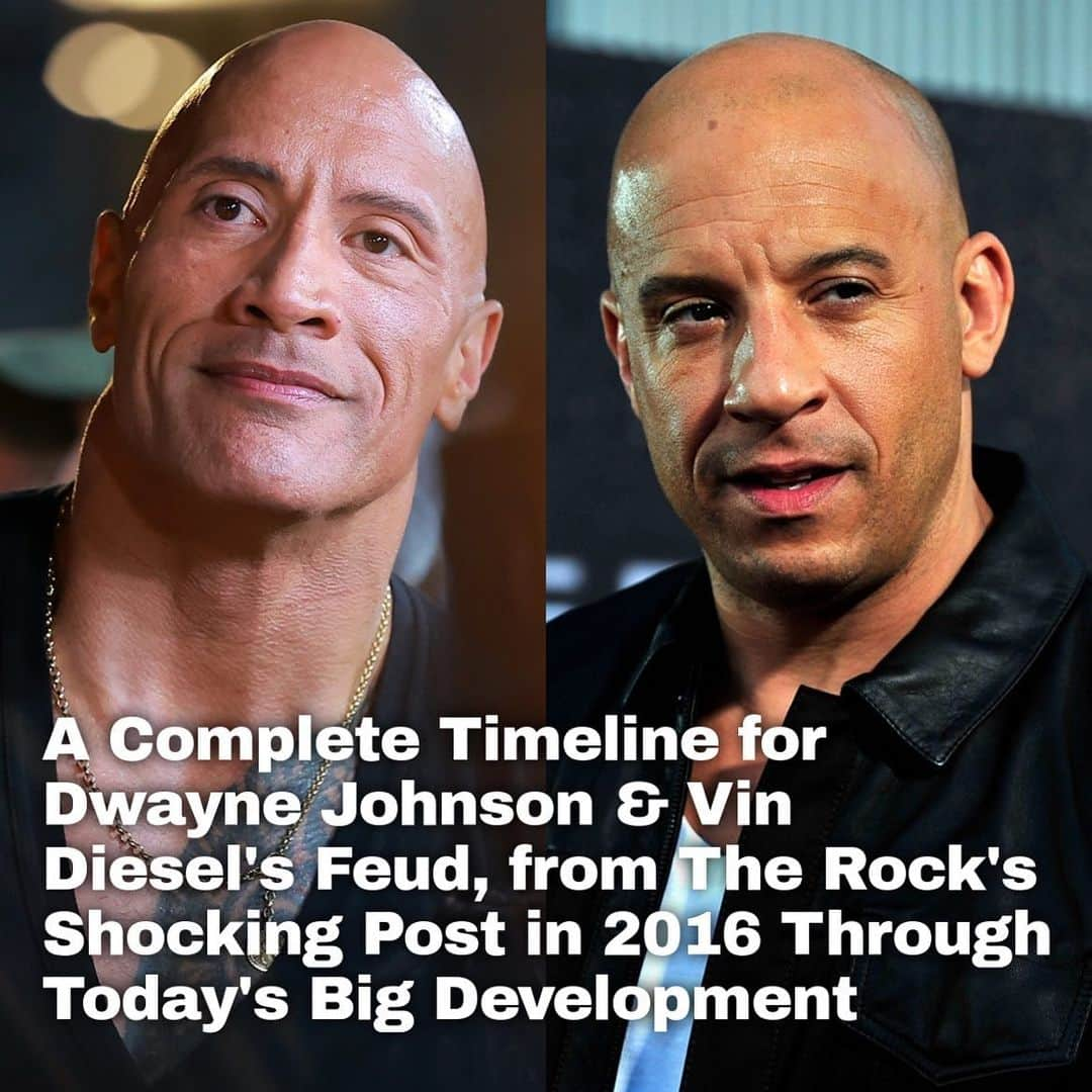 Just Jaredさんのインスタグラム写真 - (Just JaredInstagram)「We have a complete timeline for Dwayne Johnson and Vin Diesel's long-standing feud over the "Fast & Furious" movies, starting with The Rock's shocking Instagram post in 2016 all the way through the big development from today. Tap the LINK IN BIO for all the details. #DwayneJohnson #TheRock #VinDiesel #FastAndFurious Photos: Getty」5月20日 8時23分 - justjared