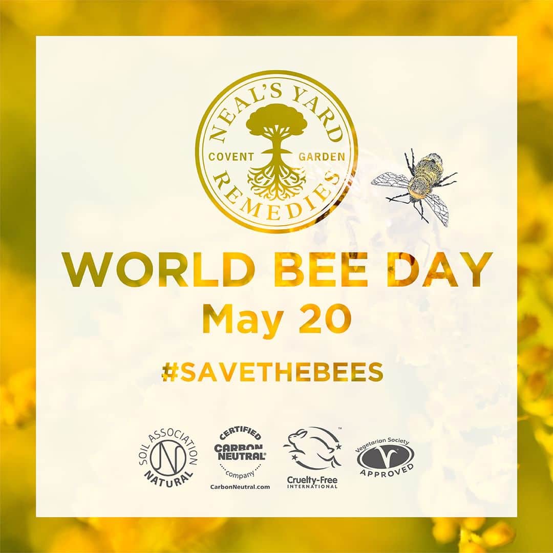 ニールズヤード レメディーズさんのインスタグラム写真 - (ニールズヤード レメディーズInstagram)「5月20日は #世界ミツバチの日 （ #worldbeeday ）  世界中でミツバチが私たちにもたらしてくれる恩恵について考える日です。 地球で生産されている植物の多くはみつばちが運んだ花粉で実ります。 そのミツバチの死亡率は増加の一方で、絶滅の危機に瀕している状況が続いています。  ■私達の取り組み ニールズヤードではみつばちを救いたいという思いから2011年から活動を始めビーラブリーキャンペーン。 年間を通して売上の一部をみつばちの保護活動に寄付しています。 これまでに25万ポンド以上を寄付し、5,600万匹のミツバチを救うことができました。 みつばちを救う活動を私たちと一緒に、できることから始めていきませんか？  #世界ミツバチの日 #worldbeeday #beelovely #おうち美容 #癒やしの香り #ニールズヤード #エシカル #サスティナブル #NYR #ナチュラルコスメ #オーガニックコスメ #エシカルコスメ #丁寧な暮らし方 #nealsyard」5月20日 9時00分 - nealsyard_jp