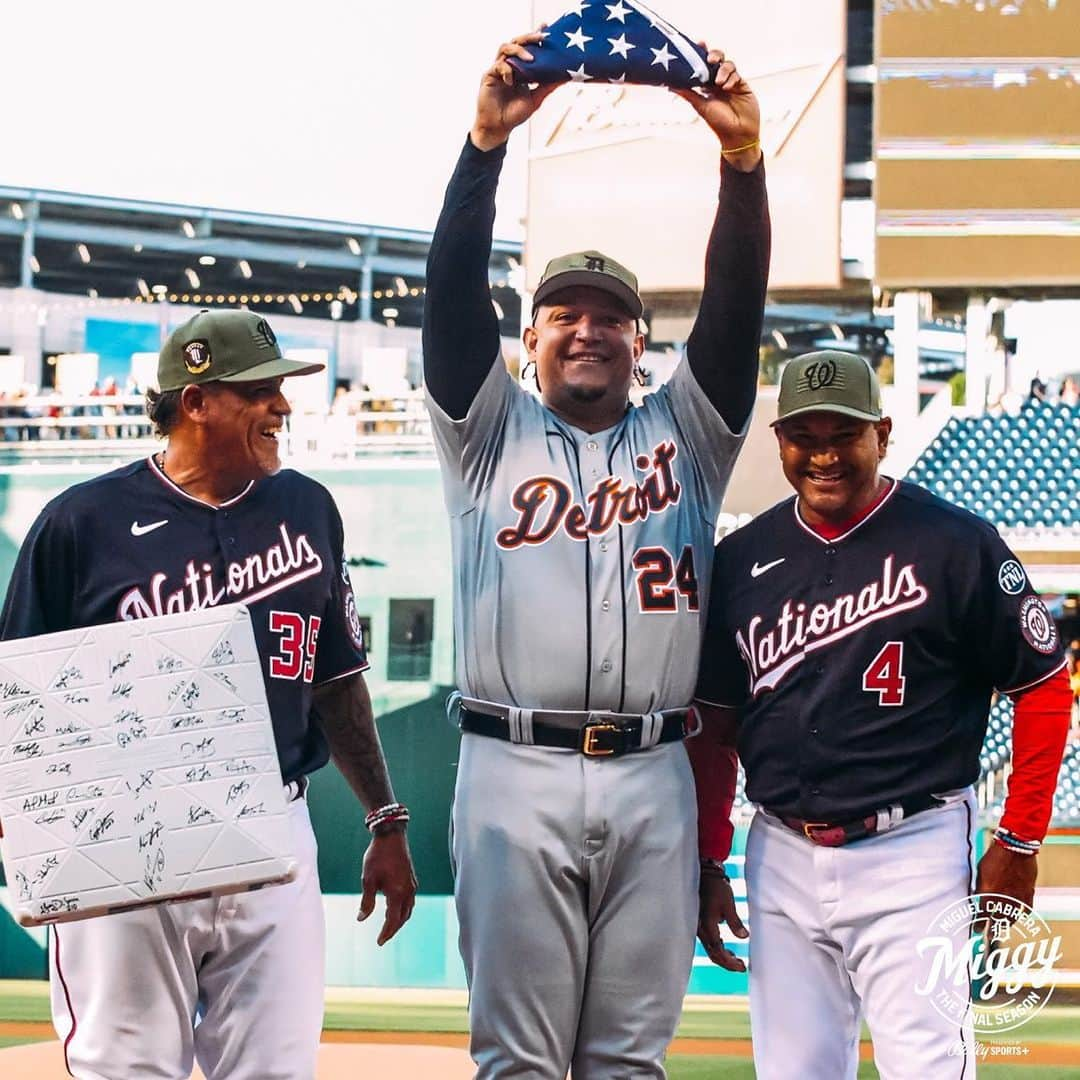 ミゲル・カブレラのインスタグラム：「Thank you, Washington! #GraciasMiggy」