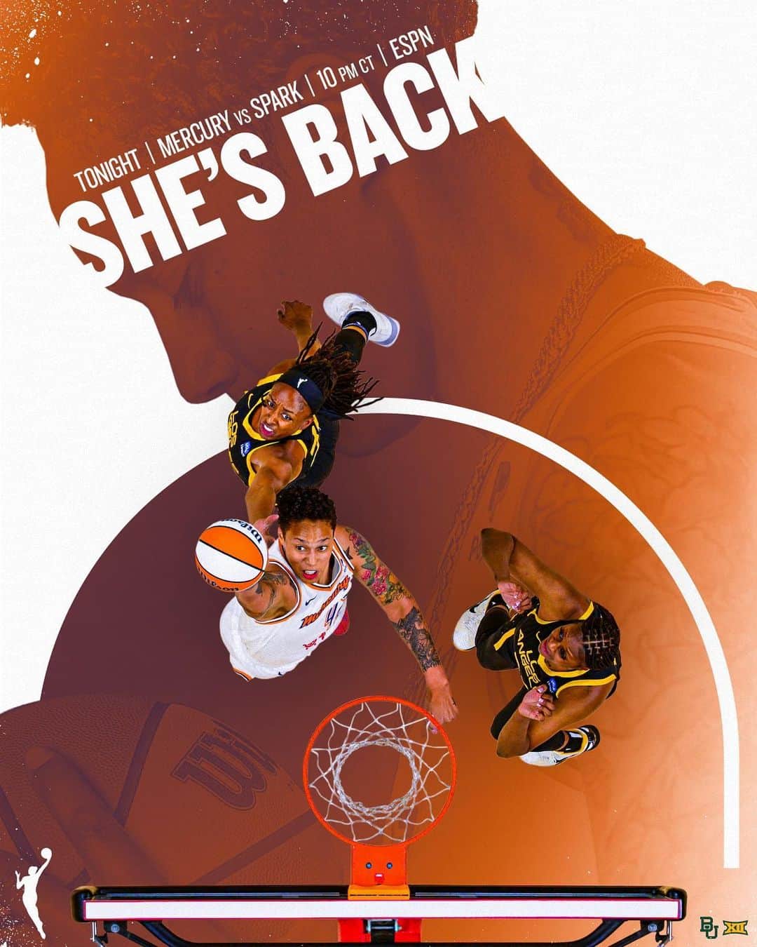 ブリトニー・グリナーのインスタグラム：「BG. IS. BACK!  #SicEm | #GreaterThan | #wnba」