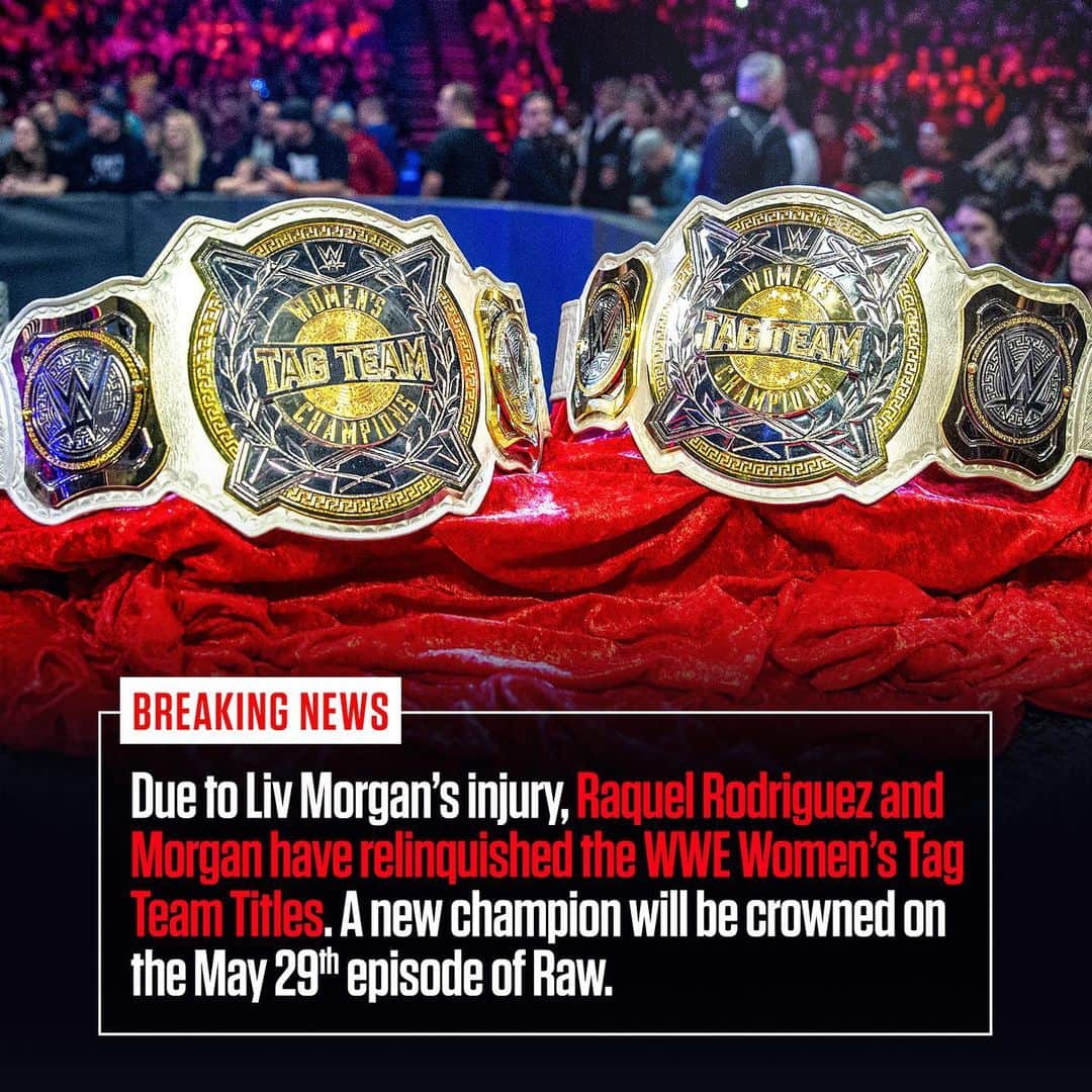 WWEさんのインスタグラム写真 - (WWEInstagram)「BREAKING: The WWE Women's Tag Team Titles have been vacated. New champions will be crowned on the May 29th episode of #WWERaw.」5月20日 10時30分 - wwe