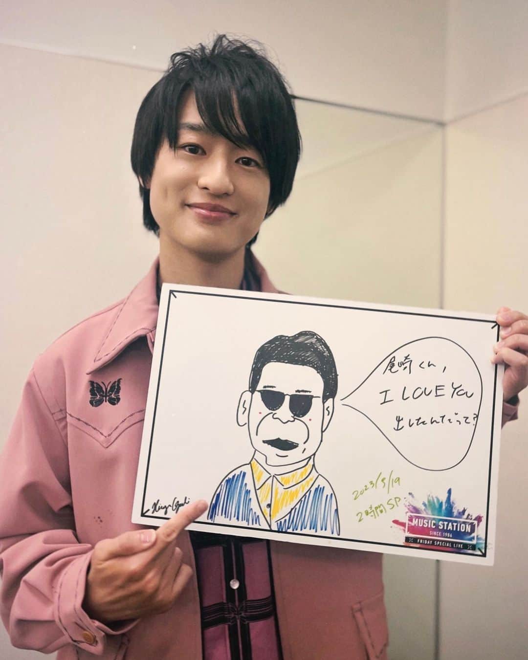尾崎裕哉のインスタグラム：「タモさんです #ミュージックステーション」