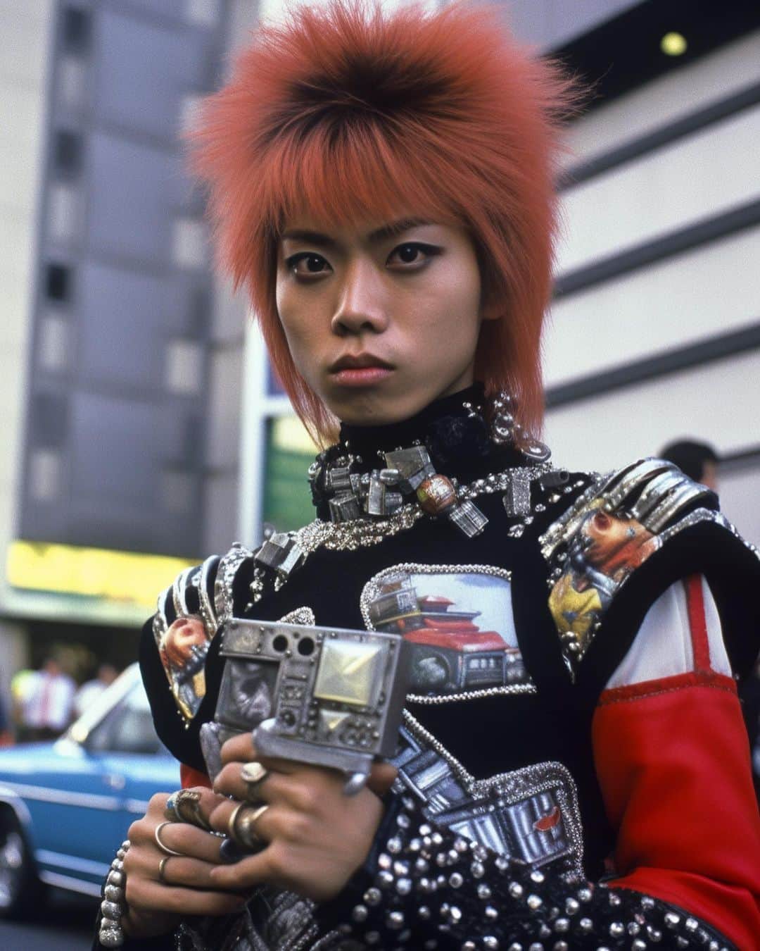草野絵美のインスタグラム：「In a paradoxical Harajuku, rebellious spirits clad in glamour. What music and fashion brands did they adore in this alternate reality? Tell us with your replies.」