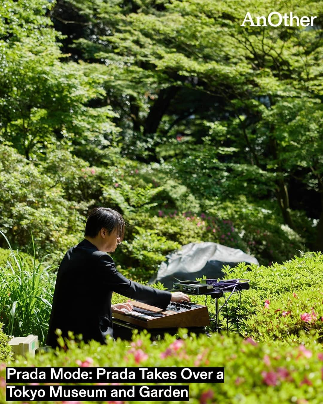 AnOther Magazineのインスタグラム：「Last weekend, @prada staged the ninth iteration of their travelling social club, #PradaMode, as a two-day event in the heart of Tokyo, taking over the Tokyo Metropolitan Teien Art Museum and its surrounding gardens with art, architecture and music ❤️⁠ ⁠ “This is a new type of connection and conversation in which architecture, garden, art and music become one,” #KazuyoSejima, director of the museum tells @alexanderfury. “This event represents the opportunity for the museum to become a new public space.” Read more at the link in bio 📲⁠ ⁠ 📸 Courtesy of Prada」