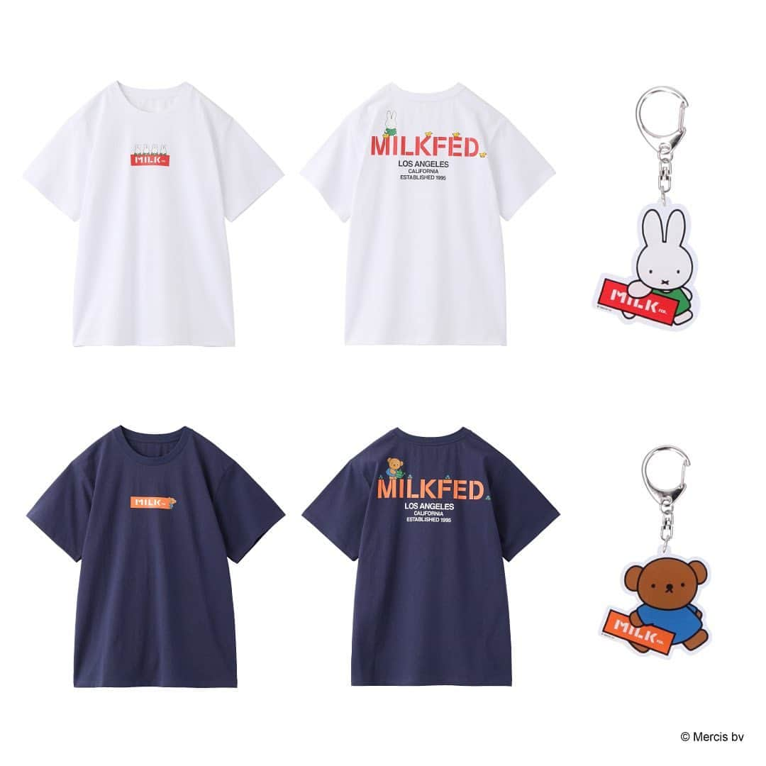 MILKFED.さんのインスタグラム写真 - (MILKFED.Instagram)「MILKFED. | miffy collection RELEASE!!  うさぎの女の子「ミッフィー」とくまの男の子「ボリス」の コラボ限定デザインを使用した、Tシャツ、キーホルダーがラインナップ。  ☑MILKFED.×MIFFY S/S TEE（WHITE,BLACK）ONESIZE　￥6,050 ☑MILKFED.×MIFFY KEY CHAIN（RED,BLUE）　￥1,320 ☑MILKFED.×BORIS S/S TEE（WHITE,NAVY）ONESIZE　￥6,050 ☑MILKFED.×BORIS KEY CHAIN（BLACK,ORANGE）ONESIZE　￥1,320  ～販売場所～ ・WEB STORE calif ・MILKFED. ZOZOTOWN ・MILKFED.店舗  #milkfed #milkfedjp #ミルクフェド #miffy #ミッフィー #boris #ボリス」5月20日 22時48分 - milkfedjp