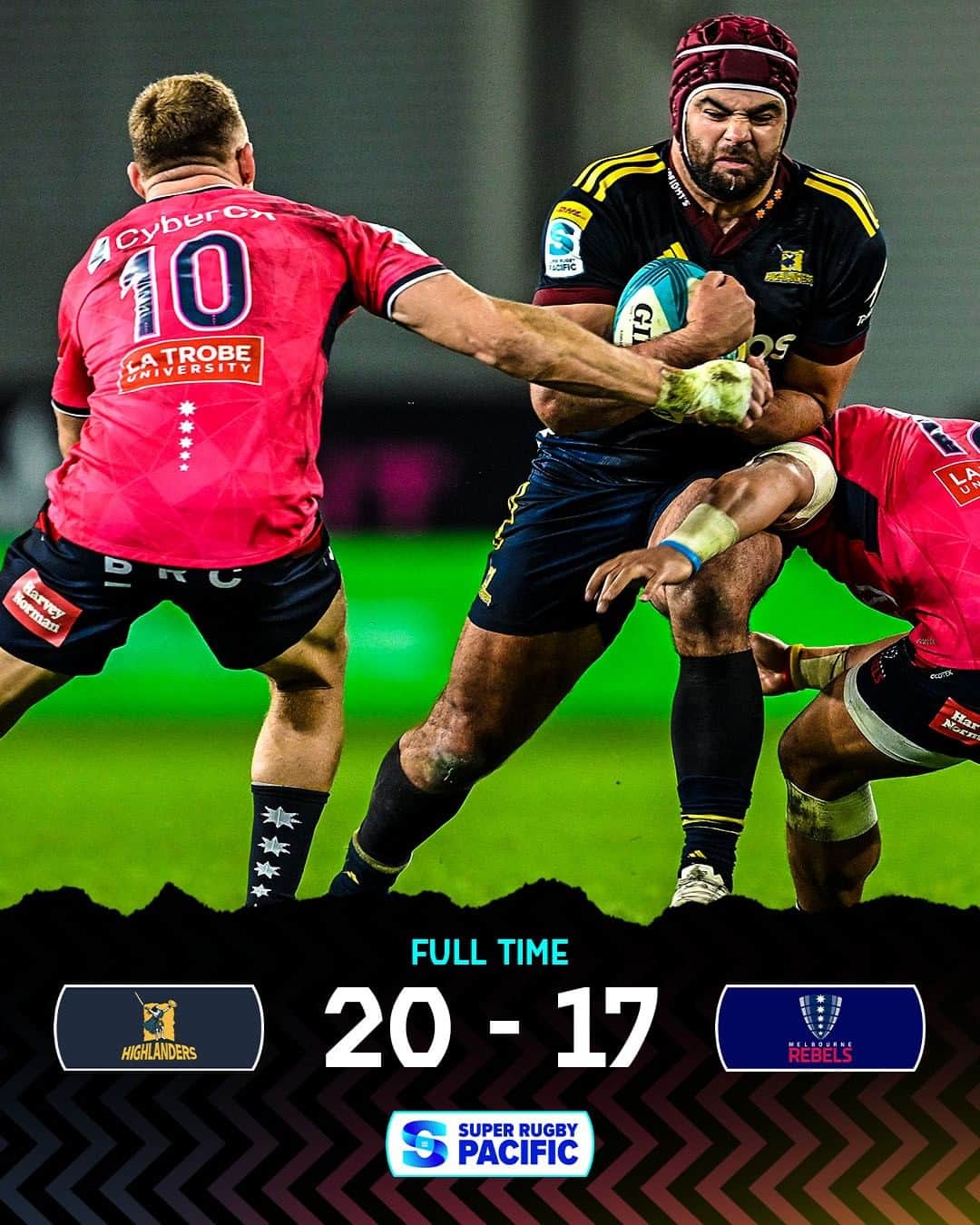 Super Rugbyのインスタグラム：「It came down to the wire! 🤯  #HIGvREB #SuperRugbyPacific」