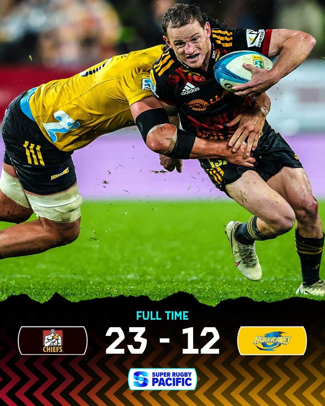Super Rugbyのインスタグラム：「@chiefsrugby get the W 👊  #CHIvHUR #SuperRugbyPacific」