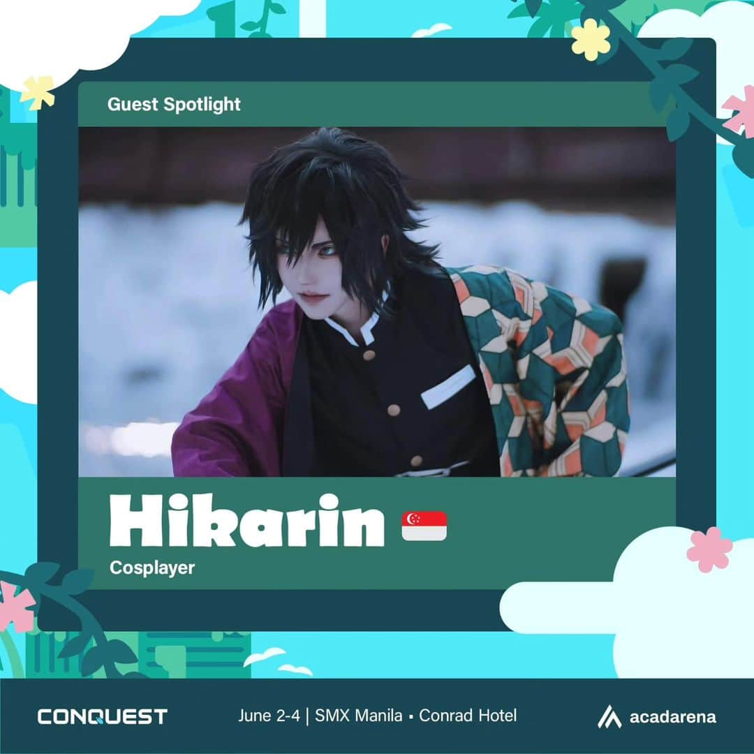 ひかりんのインスタグラム：「Hey Philippines! 🇵🇭 I am so so happy to announce that I'll be coming to CONQuest Festival Manila on June2-4. It's been soooo looonnng since I've been back to the Philippines and I miss everyone so much 🥺💗 I love you everyone can't wait to see you there !!! #CONQuest2023 #cosplay」
