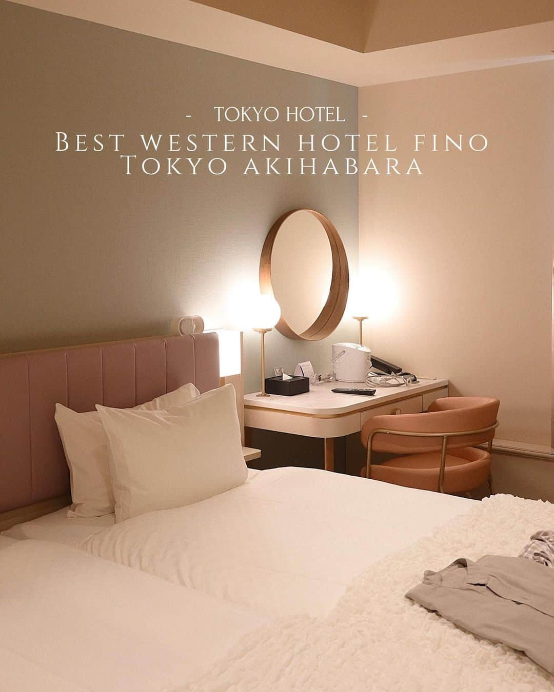 MEGのインスタグラム：「🌛Best western hotel fino Akihabara  浅草へのアクセス抜群！ “ホテル女子会”や“推し活”にぴったりなホテルへ🎀⛓️  ・レディースルーム限定で “C.O.BIGELOW”のスキンセットがもらえる💄  ・Fire TV stic も借りれて、お部屋でNetflix やYouTube が見れる  ・ボードゲームやプロジェクター、投影用スクリーンまで貸出品が充実  ・1階にはコーヒーサービス☕️ ・朝食は和洋ビュッフェスタイル。 おかずの種類豊富で、お腹いっぱい😌  レディースルームってありそうで中々ないから 友達の誕生日やディズニーの前の日、女子会に是非おすすめ🩵 ベッドがふかふかでどこか落ち着く、ホテルステイでした。  ⌇ベストウェスタンホテルフィーノ東京秋葉原 Check in 15:00- Check out -11:00  📍 東京都台東区上野５丁目１−６ 「秋葉原」「御徒町」駅から徒歩7分 「浅草」まで電車で20分 次の日は浅草へ⛩️ ㅤㅤㅤㅤㅤㅤㅤㅤㅤㅤㅤㅤㅤ #bestwestern   #浅草ホテル #上野ホテル #秋葉原ホテル  #東京ホテル #東京旅行 #東京旅遊 #日本旅遊 #ホテル #ホテル女子会」