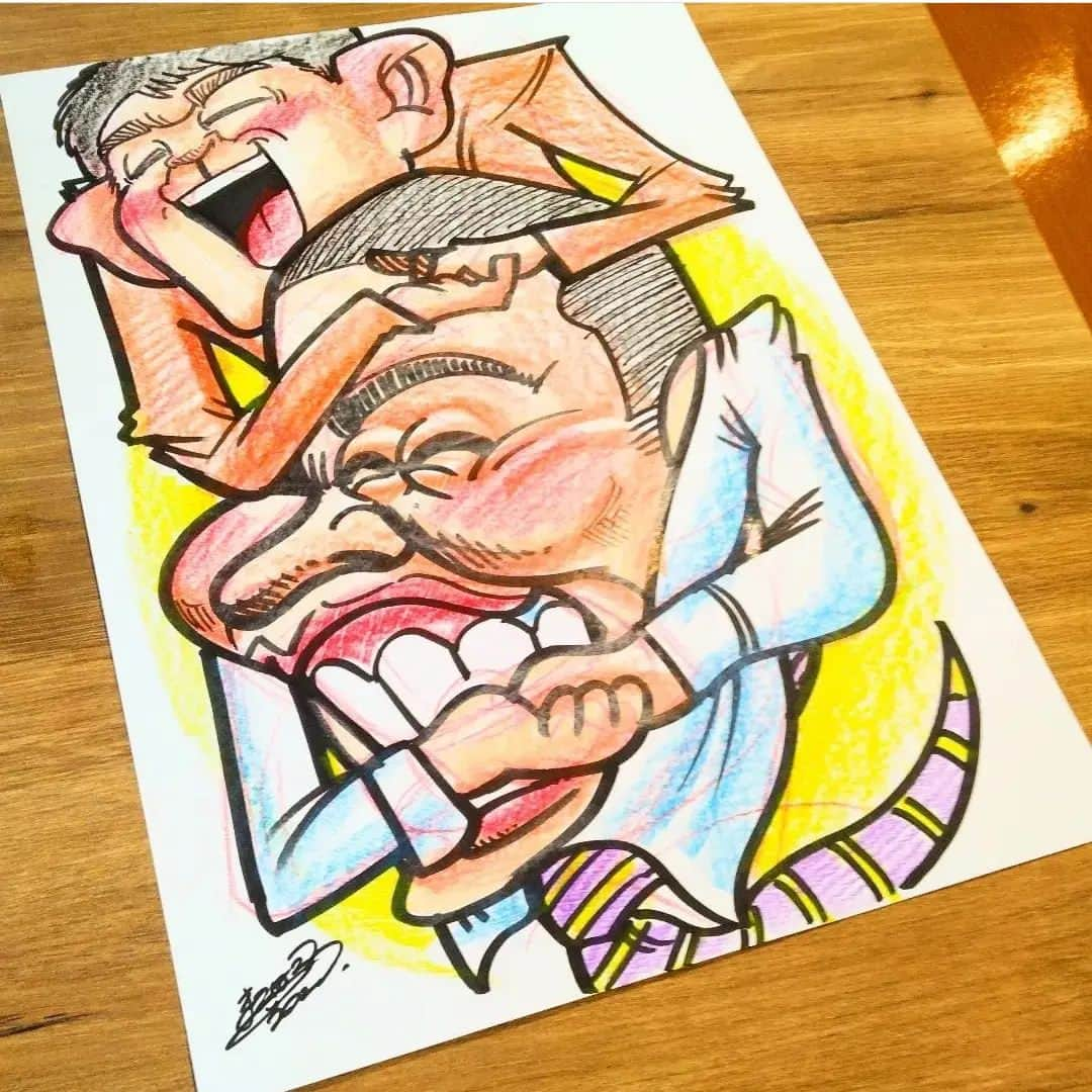 松本康太さんのインスタグラム写真 - (松本康太Instagram)「似顔絵イラストを描いていただきました！ 縦構図バージョンありがとうございます(*^O^*)  #似顔絵#イラスト#レギュラー#あるある探検隊#似顔絵師 さん#ありがとうございます#あるある展覧会」5月20日 20時58分 - aruarutankentai.matsumoto