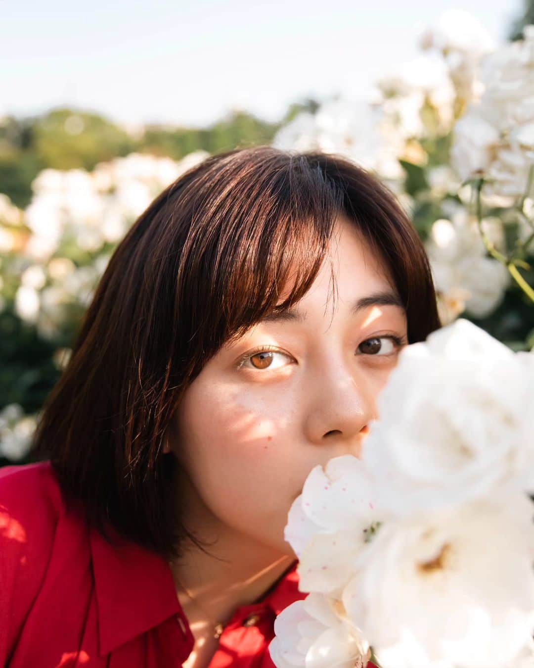 浅沼惠理のインスタグラム：「@hayate_photo1  #rose #portrait #eri_asanuma」