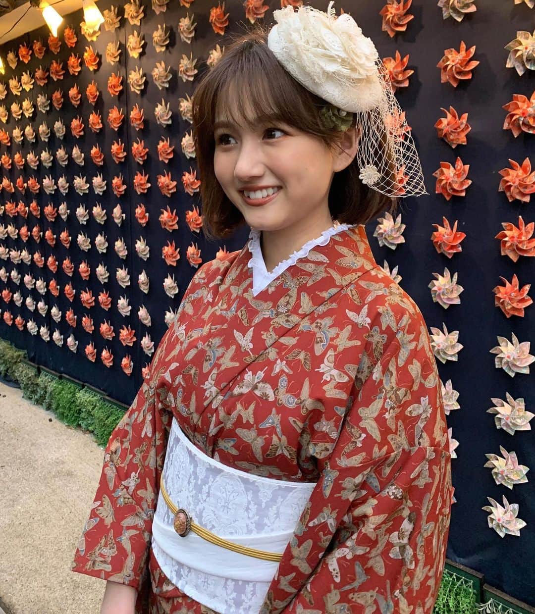 櫻井紗季のインスタグラム：「いつかの浅草🍡 ⁡自分だと可愛らしいの避けちゃうから 選んでいただいた頭飾りにちょっとソワソワ... 浅草で着物が初めてだったから楽しかった☺️」