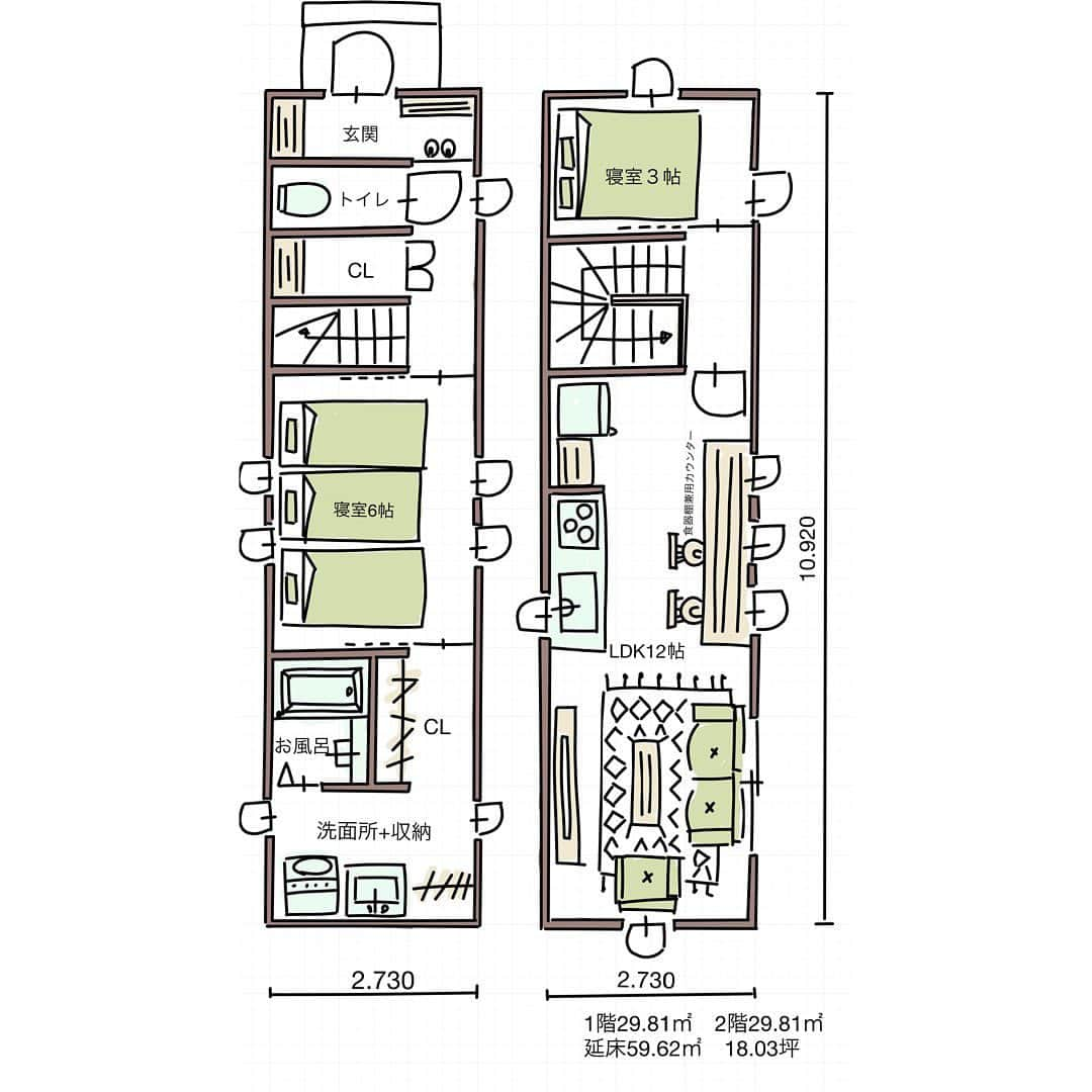 kiyoshi.tabuchiのインスタグラム：「2023年5月20日日曜日　日々コラム  おはようございます！ 今日も朝から間取りを描き描き なんとーーー超狭小住宅の延床面積18坪の間取り！！  子供3人はちょっと無理があるような気はしますが、 子供1人のお家には超ぴったりですし、お子様3人でも 将来巣立つことを前提としたら、超ーーー満足な間取り！！  みなさまーーーー どうですか？ こんなお家！！！  ベリベリハッピーーーーーーー おはようございます！  【名古屋・京都・大阪にてリフォーム・新築ご検討の方、募集中！無料で間取り・見積り提案致します！】 @house_stage.official   #新築 #リノベ#日々#家づくり #家づくりアイデア#狭小住宅 #名古屋工務店#名古屋狭小住宅」