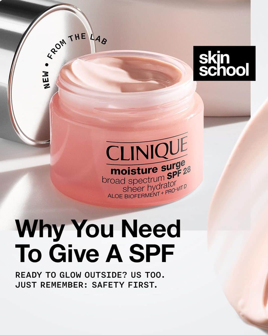 クリニークさんのインスタグラム写真 - (クリニークInstagram)「Skin School: Advanced SPF Theory  #SPF #sunscreen #SPFGlowup #MoistureSurgeSPF #dermtested」5月21日 0時03分 - clinique