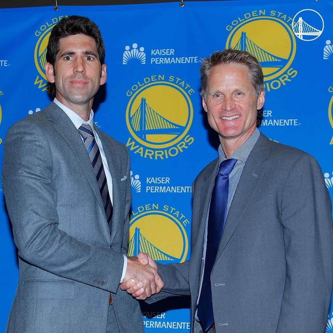 ゴールデンステート・ウォリアーズのインスタグラム：「On this date in 2014, Steve Kerr was introduced as Head Coach of the Golden State Warriors. Since then:  👏 4x NBA Champion  👏 Named one of the top 15 coaches in NBA history  👏 2nd most wins by a coach in franchise history」