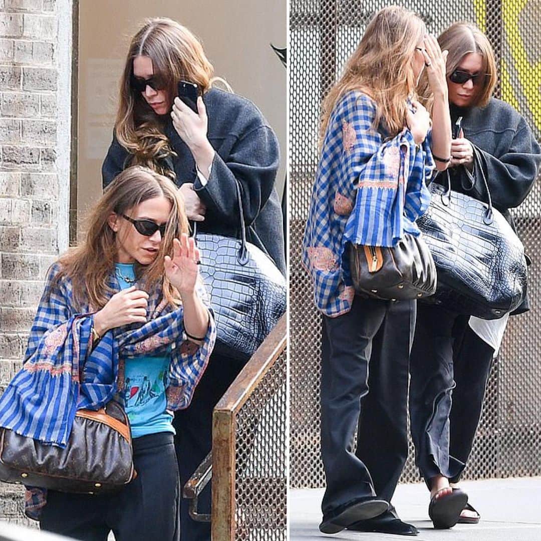 オルセン姉妹（ファンアカウント）のインスタグラム：「Out in NYC this past week #mkastyle」