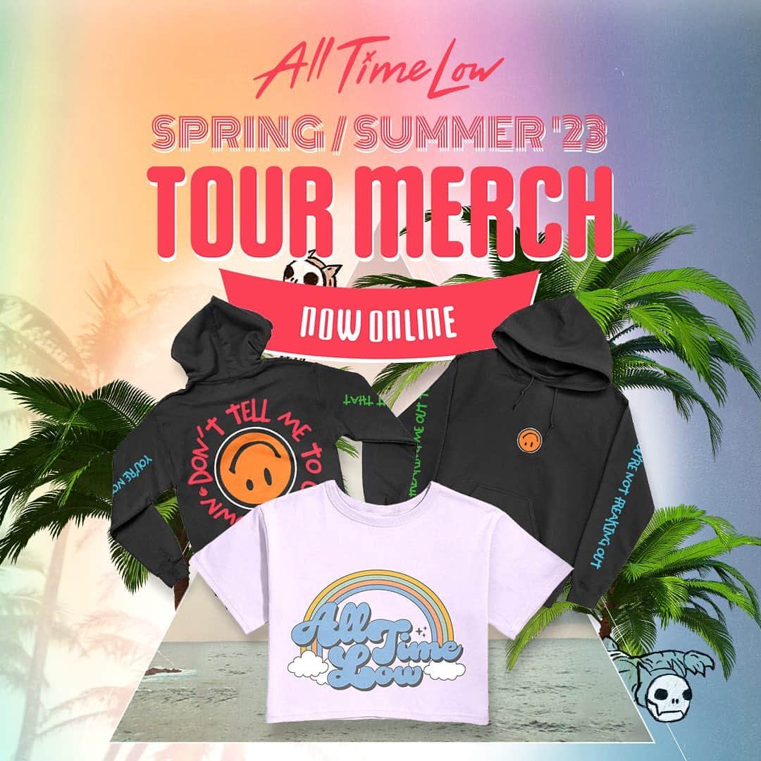 All Time Lowのインスタグラム：「We’ve added some of the tour line to our web store for those of you who can’t make it to Tell Me I’m Alive On Tour !! Link in bio go grab the fresh!」